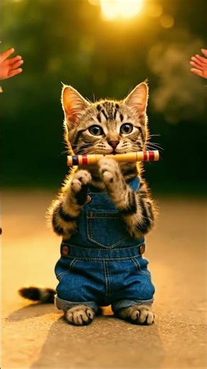 วงดนตรีแมวโปงลางบรรเลงปี่พาทย์สุดอลังการ | Cat Pong Lang #แมวน่ารัก #โปงลาง #ปี่พาทย์