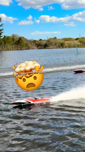 Giant RC Boat Dominates the Water at Top Speed #RCRacing #Insane