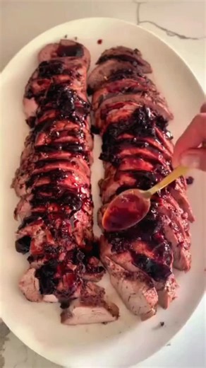 Chelsea | CookWithChel on Instagram: "Roast Pork Loin w/ Spiced Cherry Glaze If you need a holiday-worthy dinner that looks fancy but is truly so easy — this is it. Savory lean pork meets a warm, subtly spicy cherry glaze that tastes like you spent all day on it… but it comes together in minutes. Ingredients For the Pork- 2 pork loins (1–1.5 lbs each) Olive oil spray 2 cloves garlic, minced 2 tsp sea or kosher salt 2 tsp Dijon mustard (1 tsp per loin) ½ tsp dried thyme (or 1 tsp fresh) Freshly g