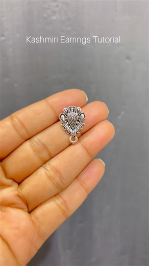Oxidised Kashmiri Earrings Tutorial 😍✨ #shorts #youtubeshorts #diy #earrings #jewellery #yt