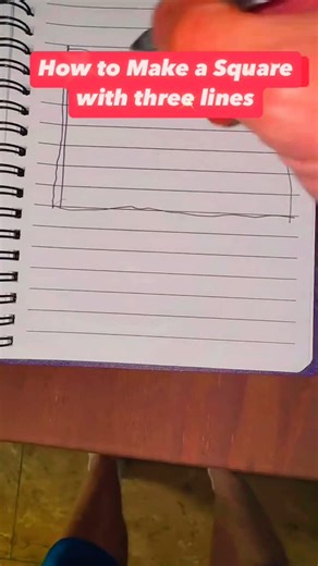 Jared A. Brown on Instagram: "How to draw a square with 3 lines. Draw a square with 3 lines, square with 3 lines #draw #square #lines"