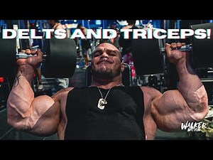 Nick Walker | THIS SHOULDER PUMP IS EPIC! | SHOULDERS AND TRICEPS AT REDCON1 GYM!