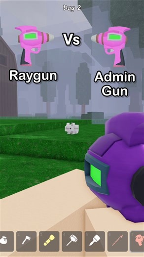 Raygun vs Admin Gun #99nightintheforest #roblox