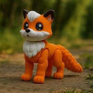 3D Printed Articulated Animals – Flexible Fox, Dinosaur, Farm Pets & More - Etsy