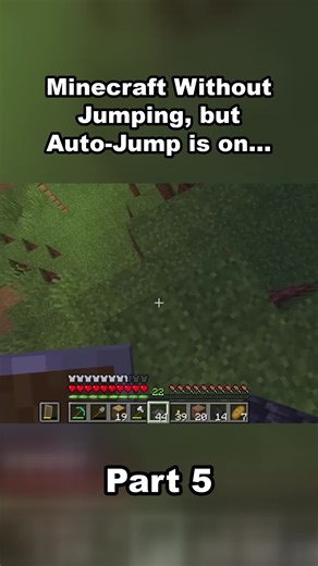 Minecraft without jumping, but auto jump is on | Part 5 #fyp #foryou #viral #minecraftmemes #minecraft