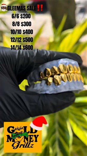 💰Goldmoneygrillz LLC(only page all others are fake) on Instagram: "🎄Gleemas Sale is active now until January 3, 2026. Available at all 4 locations. Shipping and online orders contact Tampa or Atlanta location.⬇️ Put your💰 where your mouth is‼️Give us a call or hit us up in the DM’s🗣️🔊 •Permanent and pullout gold offered in Tampa •SAME DAY Fast Service (Available IN Broward shop) (Available IN Broward shop) •NEXT DAY Fast Service •NEW ORDER 2-3 weeks regular wait time‼️ •Fast service availab