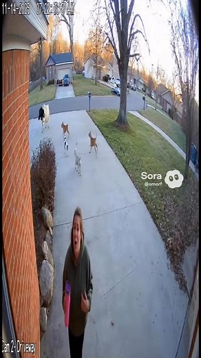 11 reactions · 25 shares | Dogs rush in to save a girl from a charging cow. Real heroes. ❤️”#USA #USAViral #AmericanVibes #CCTVFootage #AnimalsOfInstagram #DogRescue #HeroDogs #ViralVideo #TrendingNow #MustWatch #SafetyFirst #RealFootage | DreamPulse | Facebook