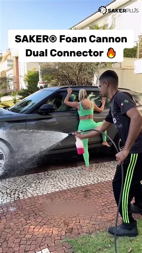 ✨ Upgrade your pressure washing game with our Dual-Connector Accessory! 🚀 Effortlessly switch between foam lance and pressure washer tasks with our innovative two-way shuttle valve. No more hassle of constant disassembly or replacement! 🧼 Easy to install and adjust for desired foam level and sprinkle pattern. 🌈 Ideal for car washing, cleaning roofs, driveways, and more! 🛒Get yours now and elevate your cleaning experience! | Sakerplus