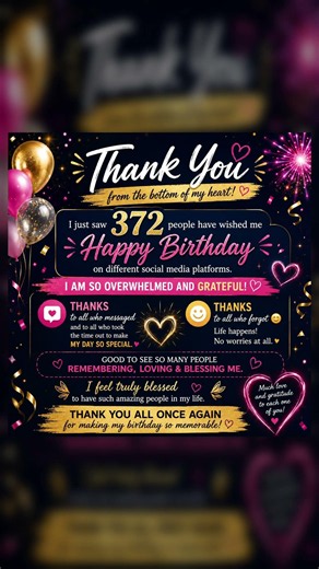 372 Birthday Wishes in One Day… Feeling Truly Blessed 🙏❤️ #shorts