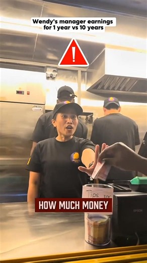 how much money could you earn on Wendy's for 10years?#jobs #earrings #salary #wendys