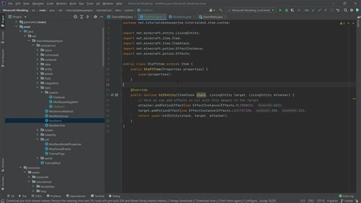 Add Weapons that apply EFFECTS in Minecraft 1.16.5 ｜ Forge 1.16.5 Modding #47-29