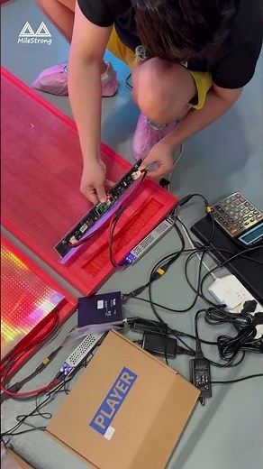 how to install transparent led film display screen#MileStrong #transparentleddisplay #flexibleled