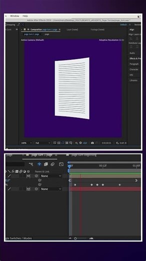 Paper flip effect|| After Effects