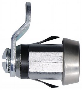 Cam Lock for B&B RV Compartment Door - Offset Blade - 1-1/8" Cylinder - Chrome - 391 B and B Molders