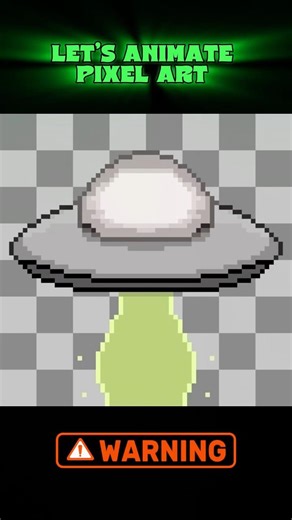 UFO pixel art animation speedrun