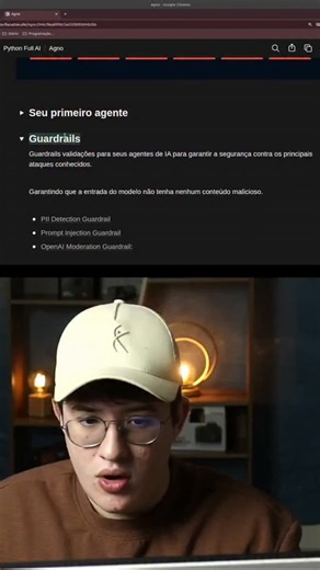 Pythonando on Instagram: "Criar um agente de IA e naonse preocupar com a segurança pode ser um grande problemas. Guardrails é uma técnica utilizada para proteger e blindar seu agente. #cienciadacomputação #desenvolvimentoweb #agentesdeia"