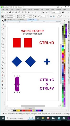 Speedup Your Design 🔥 usefull shortcuts | #coreldraw