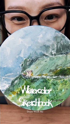 Painting a foggy coastal cliff in Watercolor! 🌫️🎨 | Draw With Me