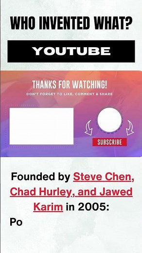 Who invented YouTube? Famous Scientists and their Inventions #whoinventedwhat