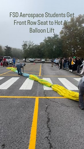 FSD Aerospace students were treated to a special demonstration today thanks to Gateway Hot Air Balloon Adventures. Students heard about buoyant lift and the art of controlled ascent in hot air ballooning. Our WeeMAC preschoolers joined the big kids for the spectacular show. | Franklin Special District