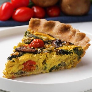 128K views · 623 reactions | Garden Vegetable Vegan Quiche | Tasty Vegetarian | Facebook