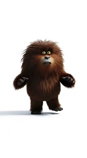 Brown Fuzzball Screams Nonsense #shorts