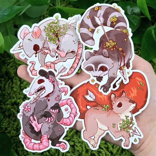 Creepy Forest Animal Stickers! - Etsy
