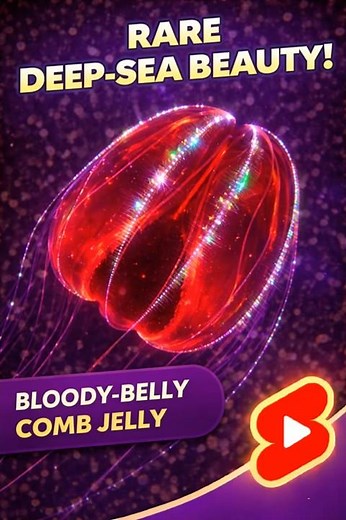 Bloody-belly comb jelly #viral #marinelife #universe #clarity #science #deepsea #facts #ocean