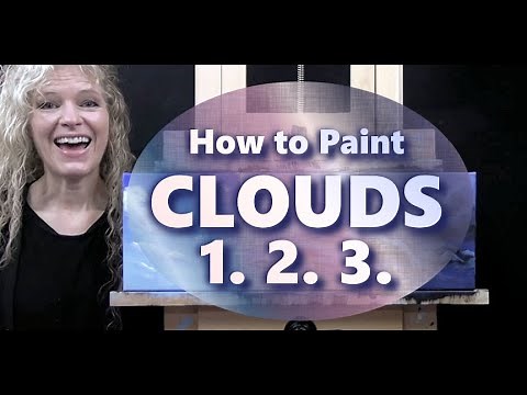 How to Paint Clouds! Easy Step By Step Instructions-Beginner Acrylic Painting Tutorial