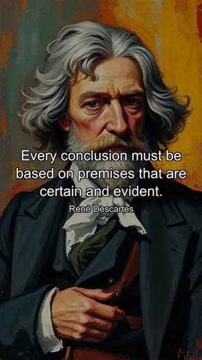 Every conclusion must be based on premises that are certain and evident
