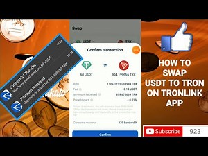 HOW TO SWAP USDT TO TRX ON TRONLINK