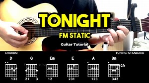 Tonight - FM Static | Guitar Chords Tutorial For Beginners #chords #guitartutorial | dernalvamusic