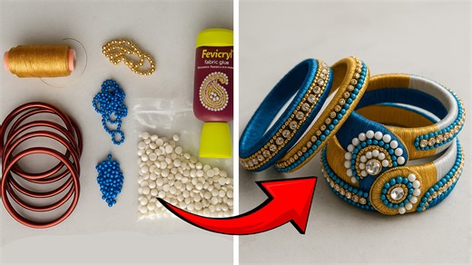 DIY Silk Thread Bangles Jewellery