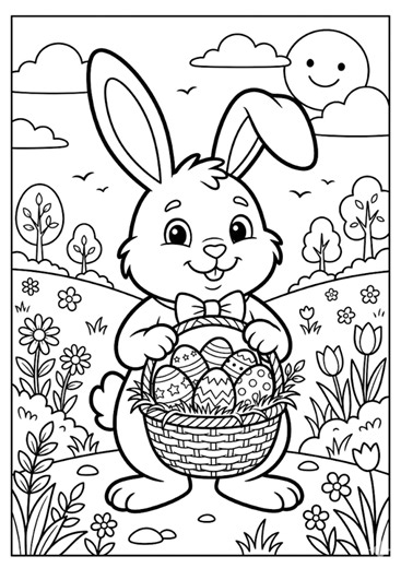 Spring Coloring Book for Kids | Easter Bunny, Flowers, Activities (digital Download) - Etsy
