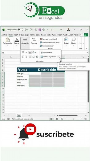 The fastest trick to merge cells in Excel #excel #shorts #tips