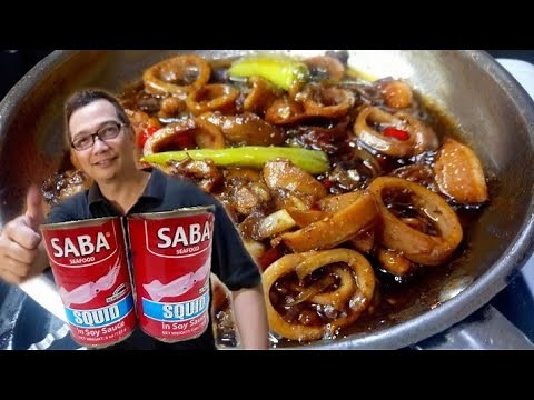 Pinasarap na Saba Squid (Easy Recipe Must try) | Easy Delicious Saba Squid in Can