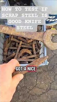 How to test hardness of scrap steel for knife making #blacksmithing #bladesmithing #knife