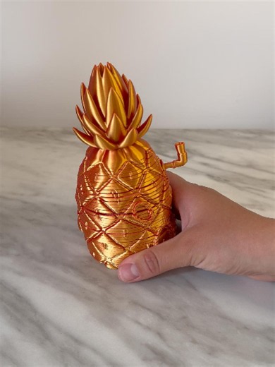 Slinky Pineapple 3D Print — Silk Dual-Color ASMR Effect