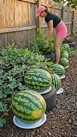 How to Grow Giant Watermelons in Old Tires! 🍉🔥 DIY Garden Hack | DIY Craft Studio