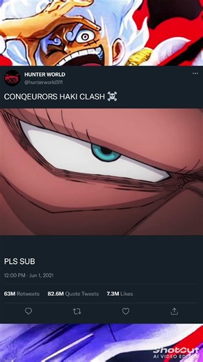 CONQUEROR HAKI CLASH!! #shorts #onepiece #edit