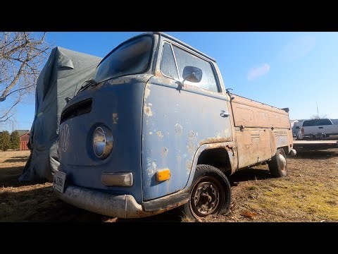 First Start RARE VW Single Cab Truck - Will it Run ? 1970 Volkswagen SC Bus Revival