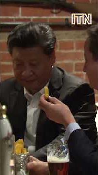 Xi Jinping Sinks A Pint With David Cameron (2015)