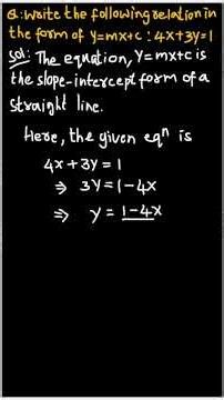 Write Any Equation in Slope-Intercept Form! (y = mx + b) | #mathshorts #algebra #slopeinterceptform