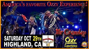 SATURDAY NIGHT ROCKTOBER 29th! Rock & Brews - Yaamava Casino, Halloween just isn't the same without a Mr Crowley Ozzy fix. See you at Rock & Brews this Saturday night! Wear a costume to the show and get your free Official Mr Crowley Key Chain! 1st Show - 9:30PM 2nd Show - 11PM | Mr Crowley's Ozzy Experience