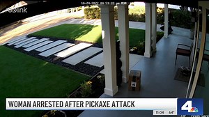 Shocking pickaxe attack: A woman caught on camera smashing her neighbor's windows with a pickaxe in a bizarre attacked was arrested. The family said this was their dream home after just having moved in. Now it sits empty because they say they don't feel safe anymore. http://4.nbcla.com/3KxdZZK | NBC LA