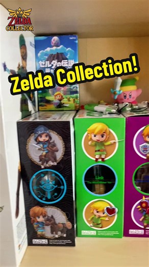 The Zelda Collection (Left side) this is the side I keep all the figures on as well as the Manga & Books, all the figmas & Nendoroids, all my Gashapon plus many other Zelda collectibles! And a custom Ocarina of Time Magic Potion Shop made by ​⁠@mintyfriesvr #zelda #nintendo #gamingcollectibles #toys #fyp
