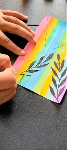 Boho Art Using Rainbow Background🎨🌈 #shorts #viral #trending #youtubeshorts #art #drawing #artist