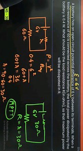 A battery has an open circuit potential difference of 6 \mathrm... | Filo