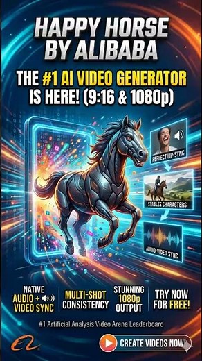 Happy Horse 1.0: Why This New AI Video Generator is Unbeatable #ai #aimodel #llm #videogenai
