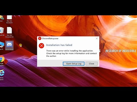 How to Solve Discord Setup Error || 'Installation has failed' Error in Windows 10